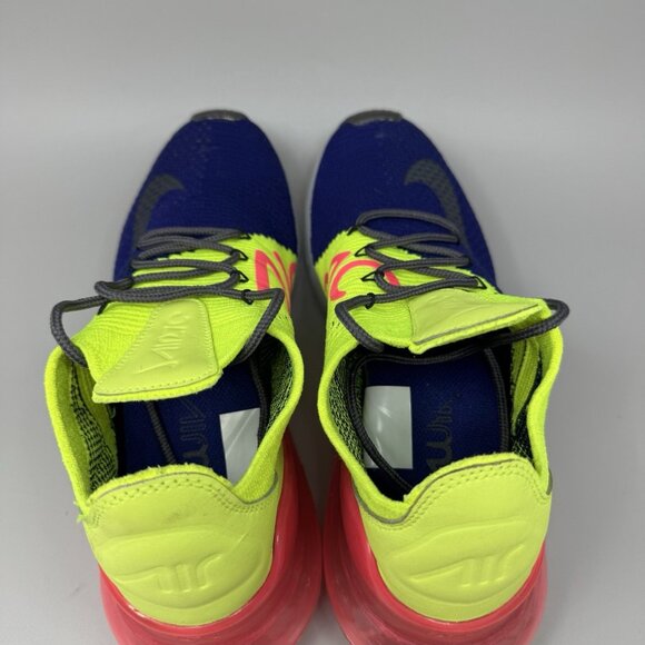 Nike Air Max 270 Flyknit "Volt Racer Blue Hot Punch" AO1023-501 Men's 9.5 - Picture 7 of 9